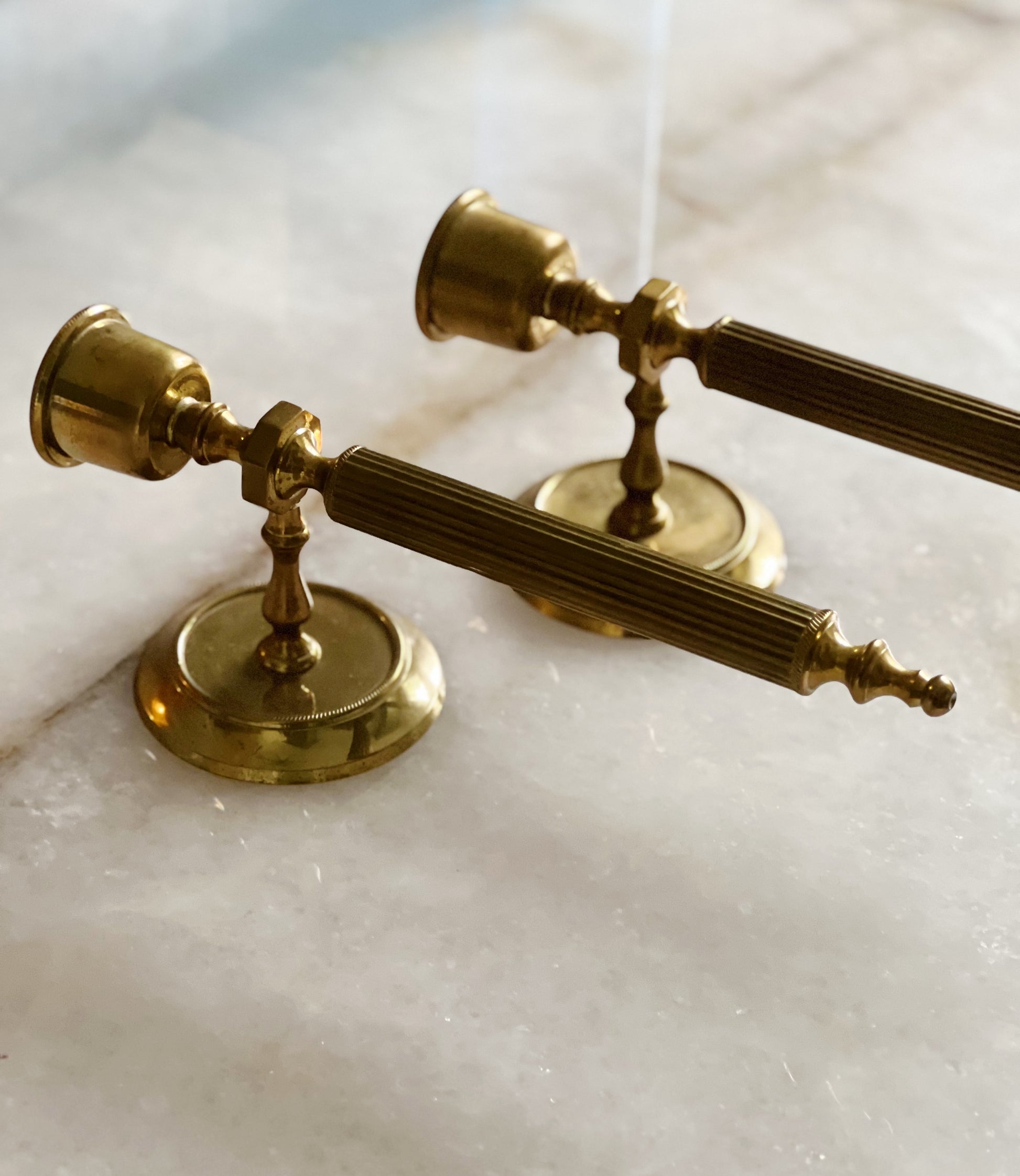 Vintage brass candle sconces