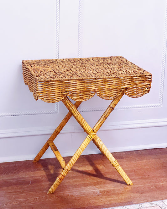 Wicker Butler Tray Table