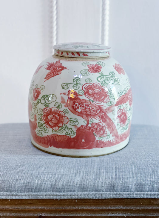 Pink & Green Ginger Jar