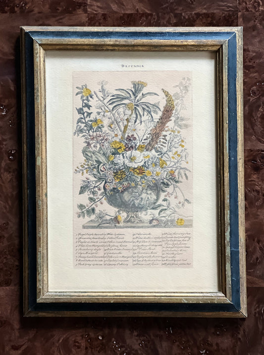 vintage framed art December by Robert Furber