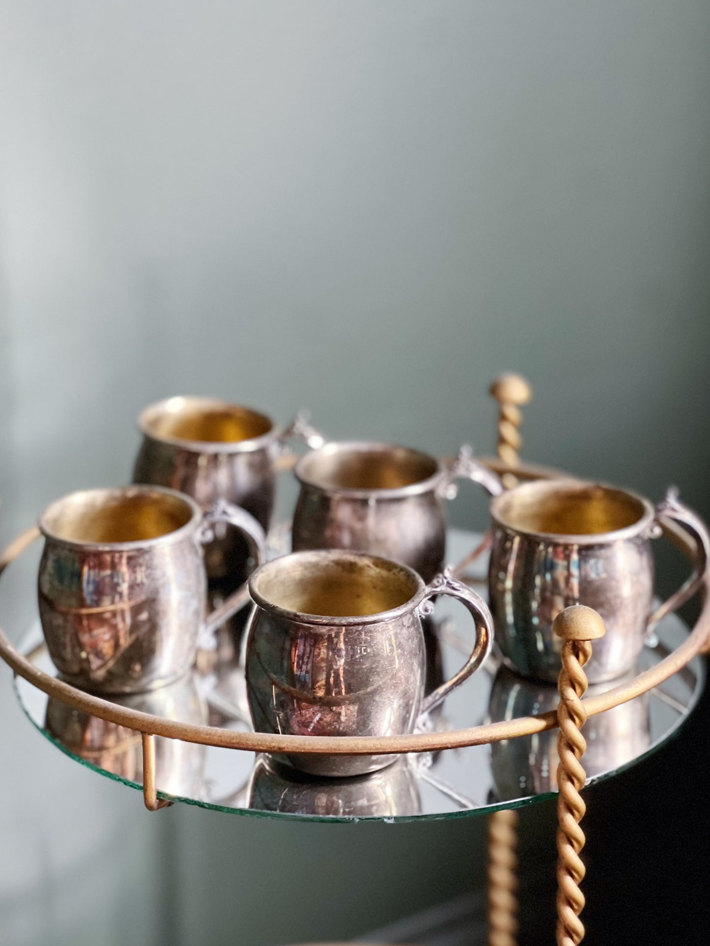 Vintage silver cocktail cups 